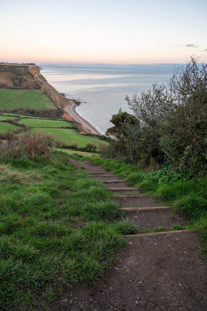 Steps going down to the sea